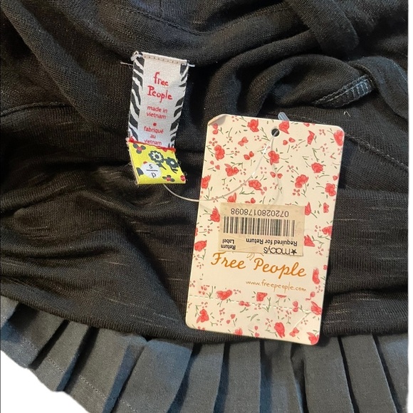 Free People Parisian Mixed Media Pleated Cowlneck Sleeveless Sheath Dress - Picture 5 of 6